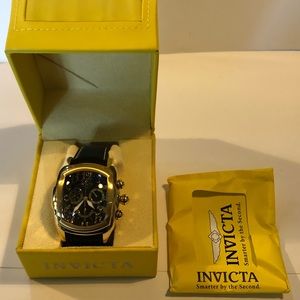 MENS INVICTA LEATHER WATCH